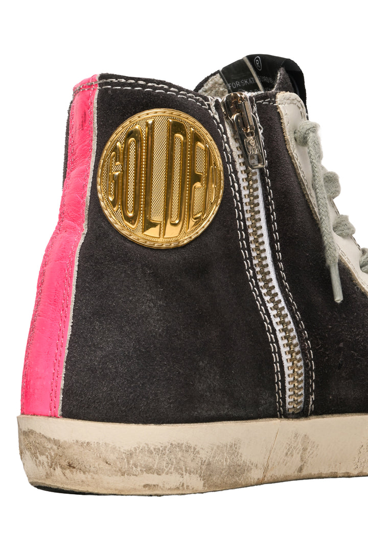 Golden Goose Size 37 Suede Francy Gold Star Sneaker
