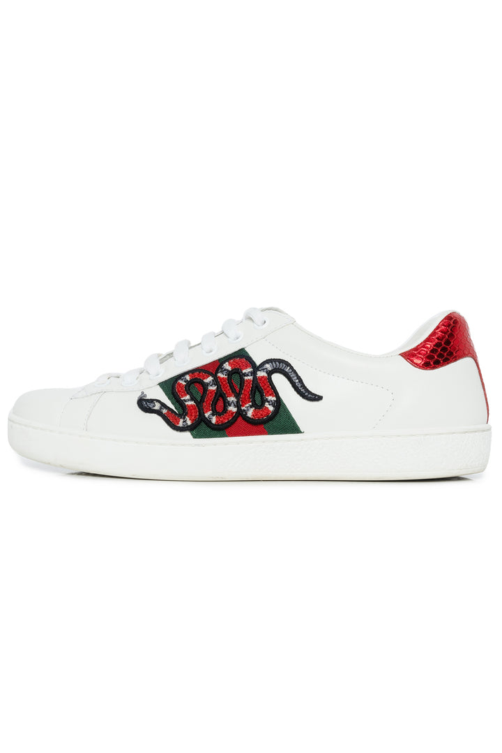 Gucci Size 8 Kingsnake Embroidered Ace Sneaker