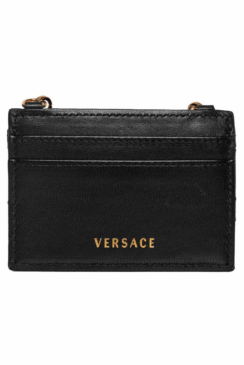 Versace Quilted Virtus Cardholder Wallet