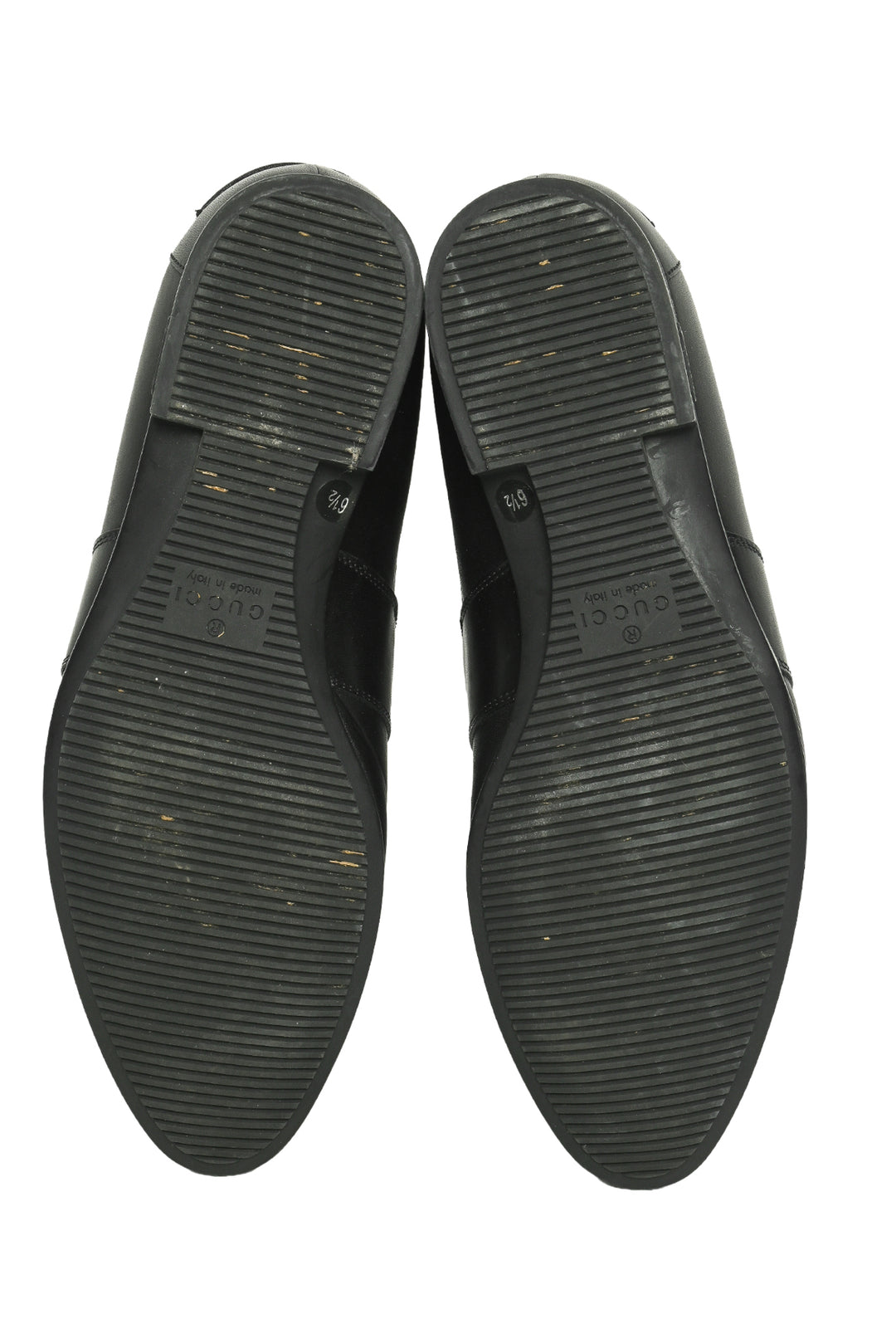 Mens Shoe Size 6.5 Gucci Men's Web Trim Leather Loafers