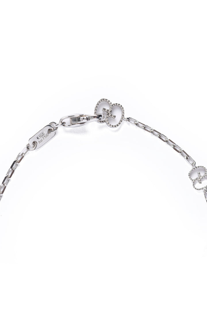 Gucci 18K White Gold. Icon Heart Bracelet