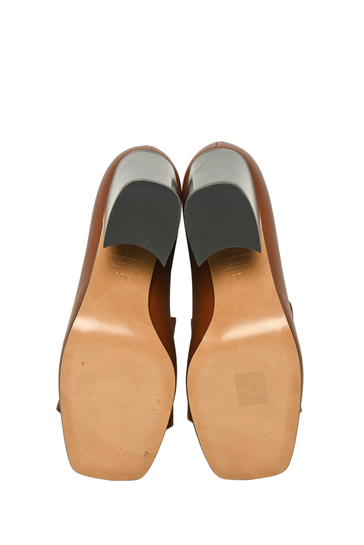 Valentino Size 37.5 Rockstud Uptown Fringe Loafer 90 Pumps