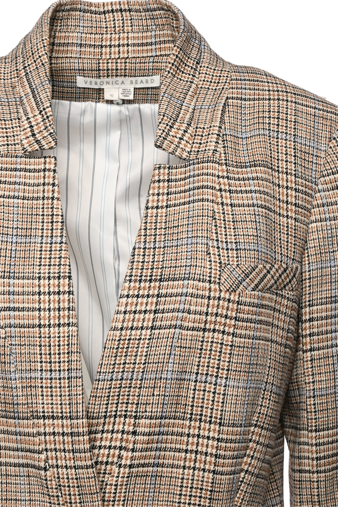Veronica Beard Size 10 Plaid Dickey Blazer