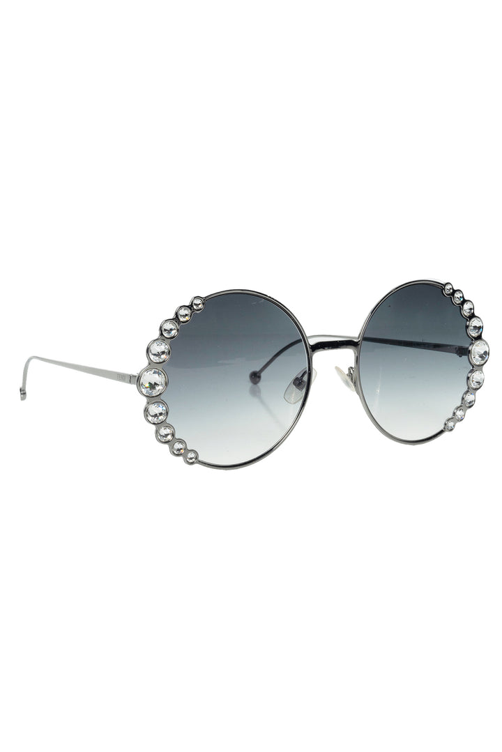 Fendi Round Crystal Sunglasses Eyewear