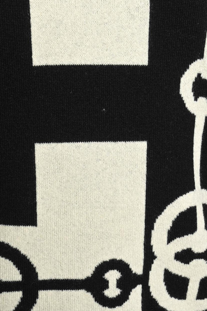 Hermes Size 34 "Cliquetis" Short-Sleeve Sweater