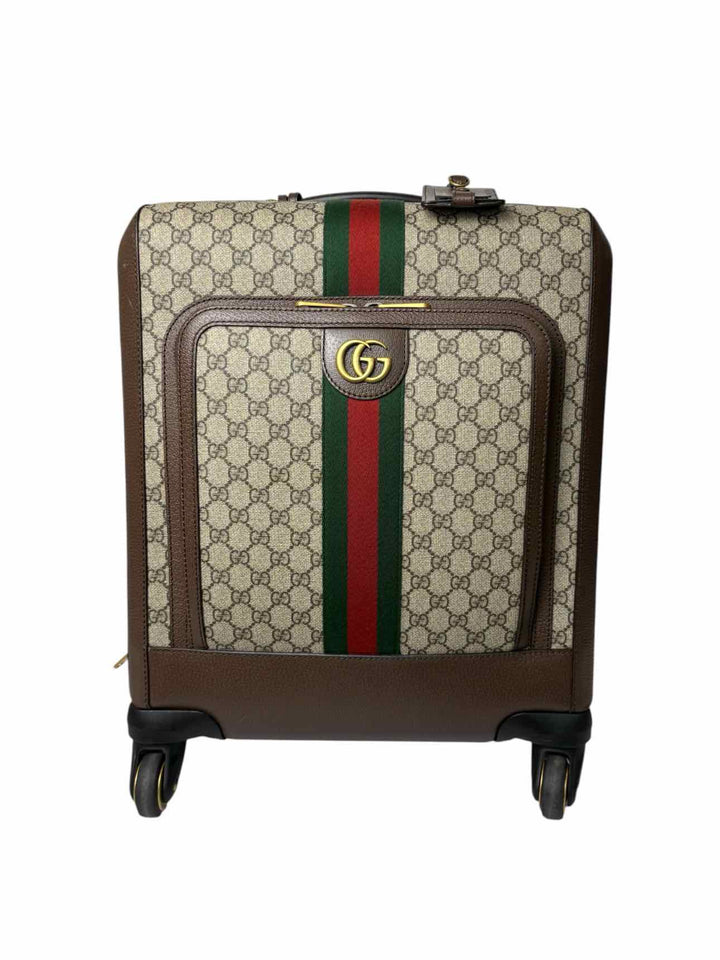Gucci GG Supreme Web Carry On Rolling Travel Bag Luggage