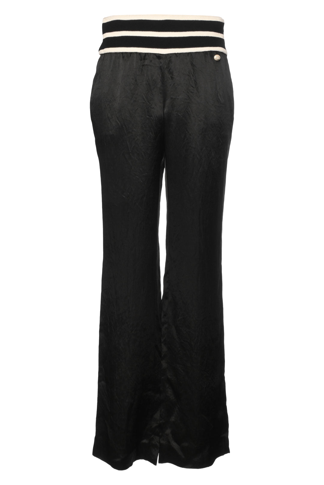 Chanel Size 36 2017 Striped Waist Satin Pants