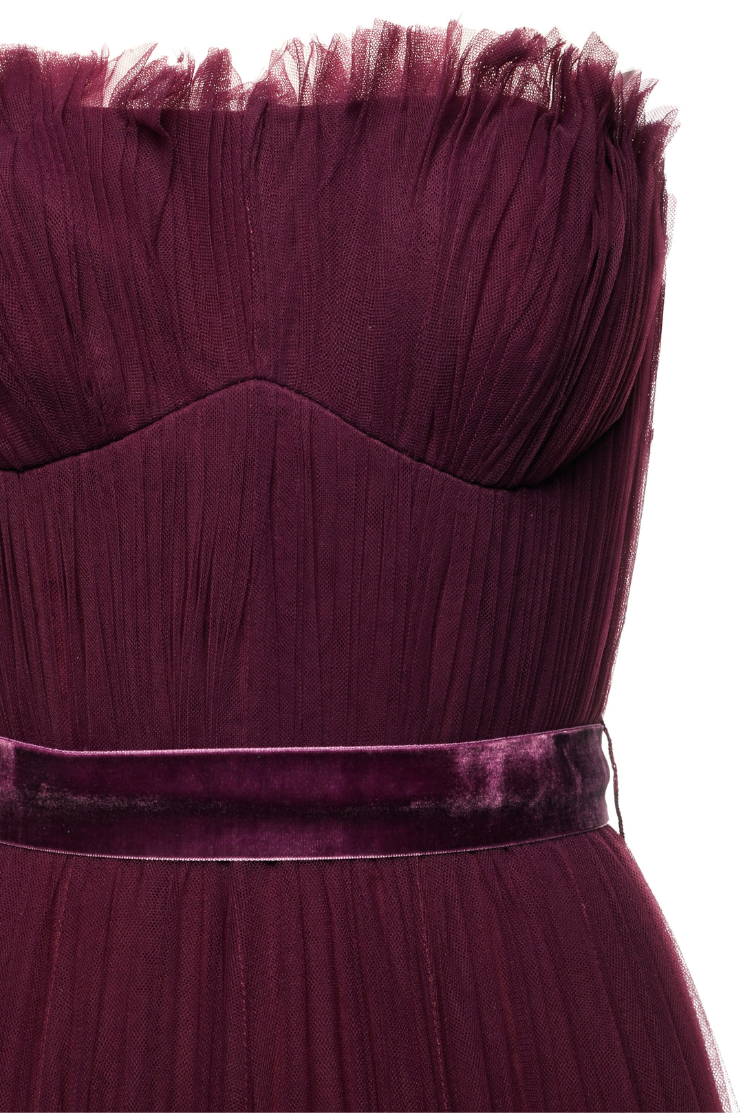 Zac Posen Size 0 Strapless Pleated Tulle Dress