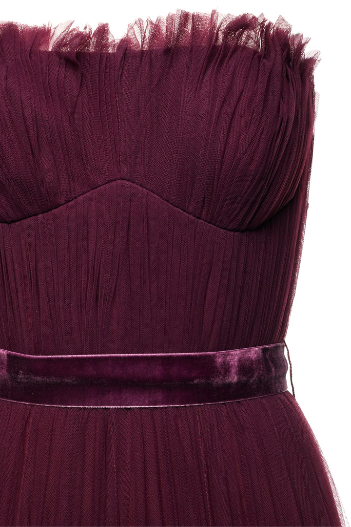 Zac Posen Size 0 Strapless Pleated Tulle Dress
