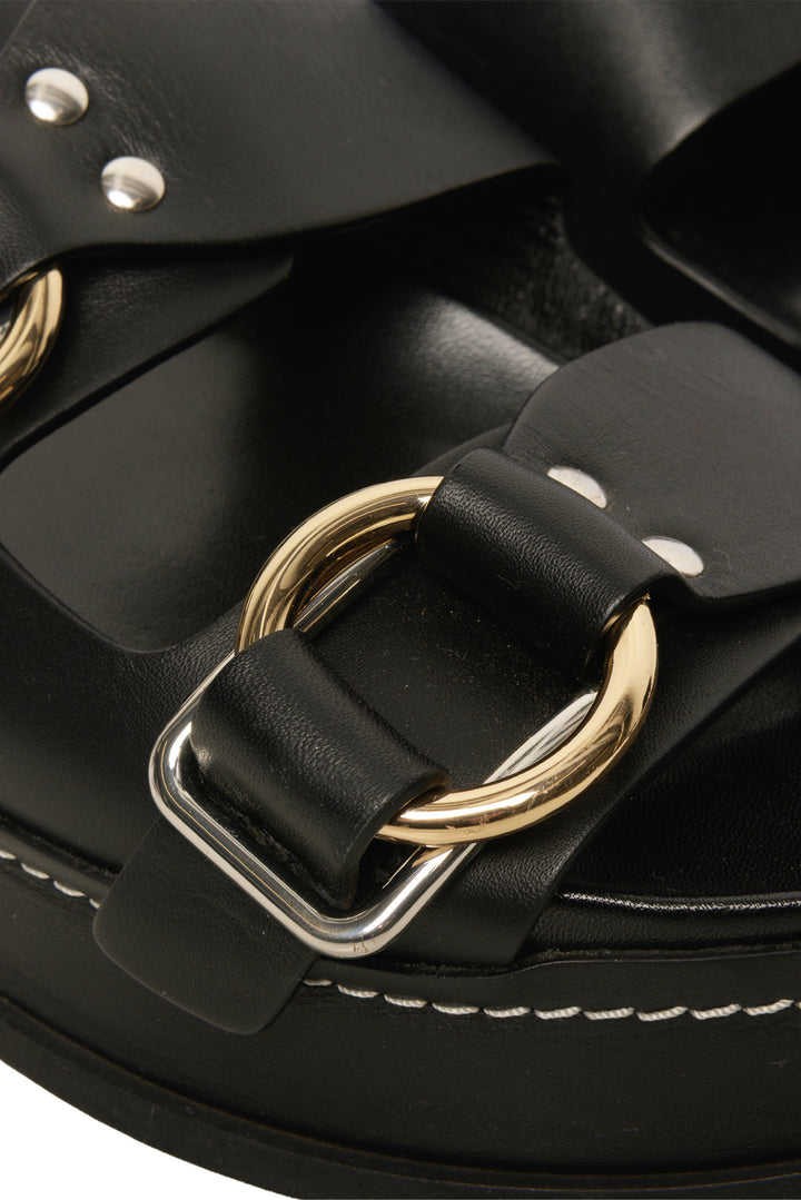 3.1 Phillip Lim Size 37 Freida Platform Double Buckle Slide Sandals