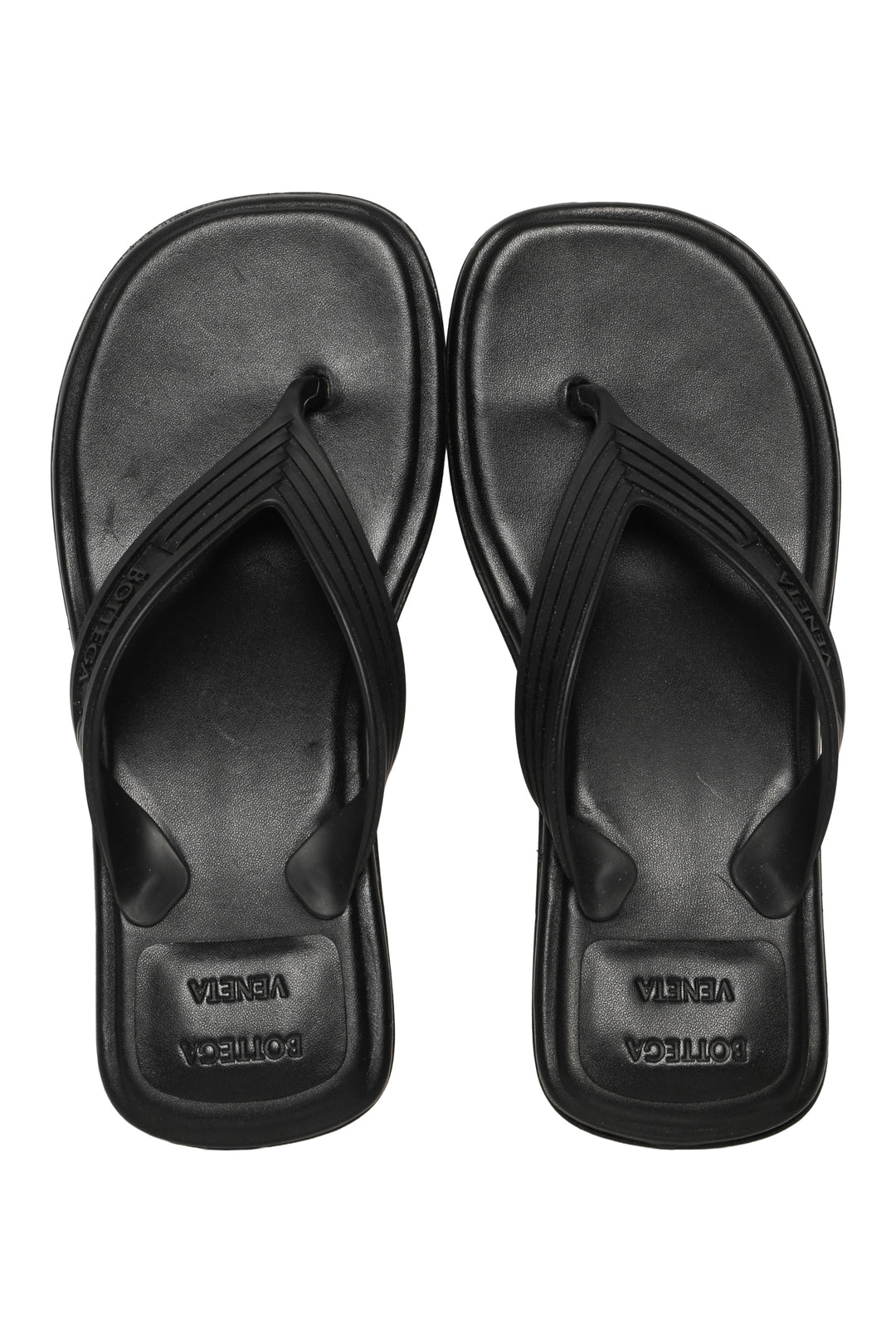 Bottega Veneta Size 36 Sampieri Thong Logo-Embossed Rubber & Leather Sandals