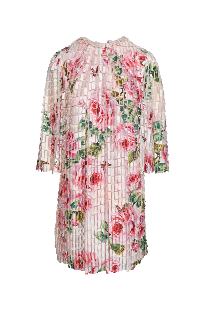 Dolce & Gabbana Size 38 Floral Fringe Dress