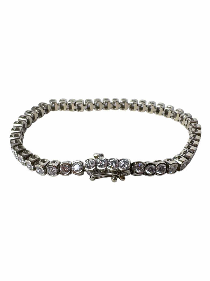 14K White Gold Diamond Tennis Bracelet