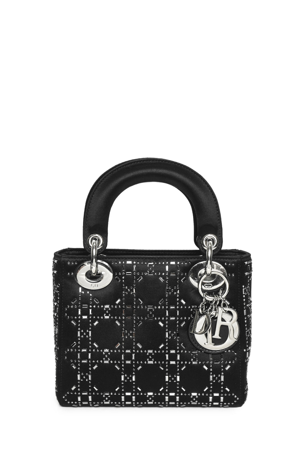Dior 2017 Strass Cannage Satin Mini Lady Dior Bag