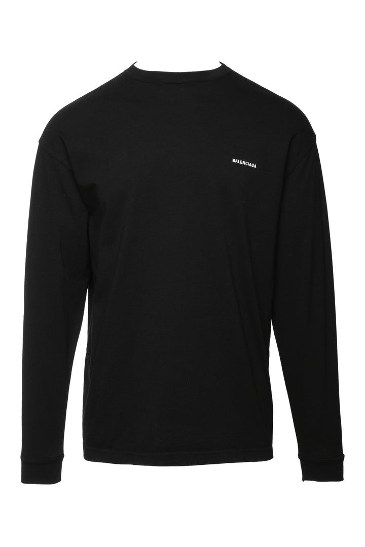 Balenciaga Size L Men's 2021 Small Chest Logo Shirt Long Sleeve