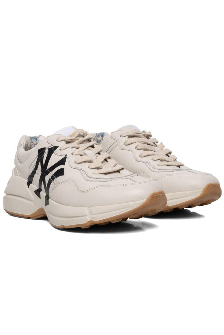 Gucci Size 7.5 Men's X MLB Calfskin NY Yankees Rhyton Sneakers