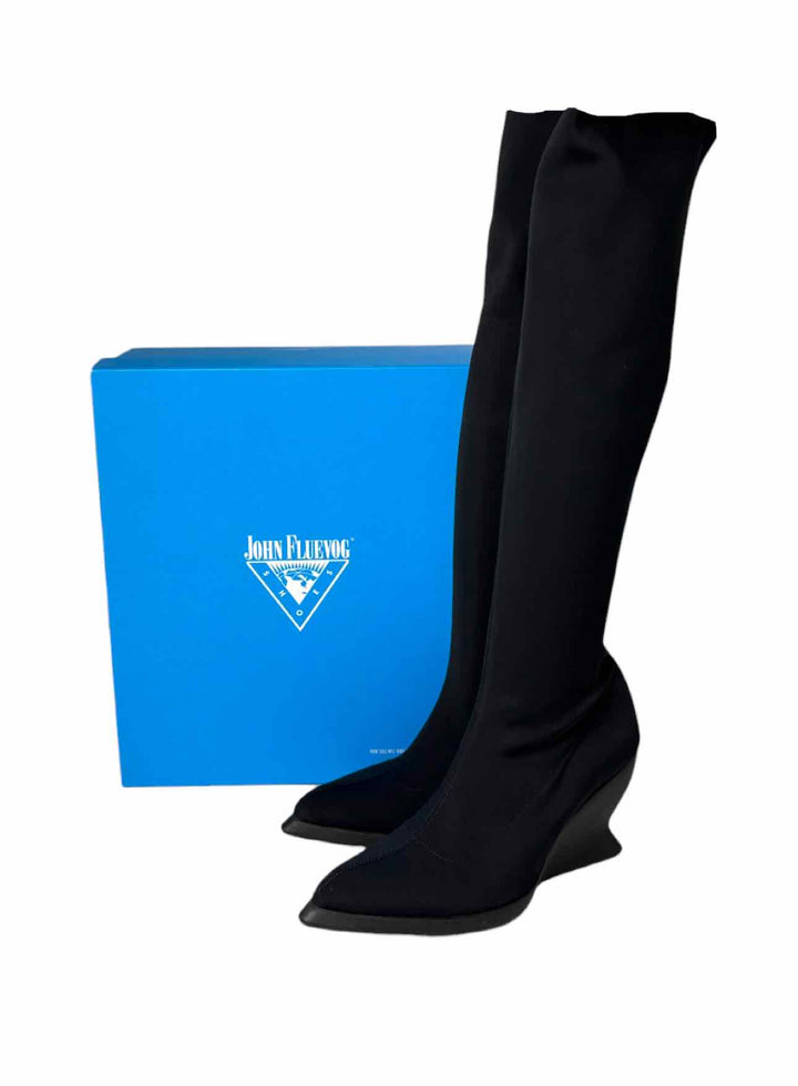 John Fluevog Size 9 Munchies Tall Fabric Boots
