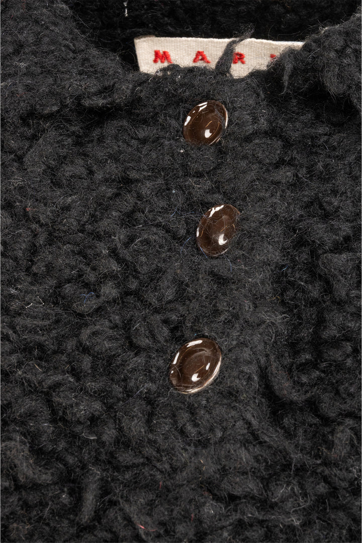 Marni Size 42 Teddy Wool-Blend Short Sleeve Polo Sweater