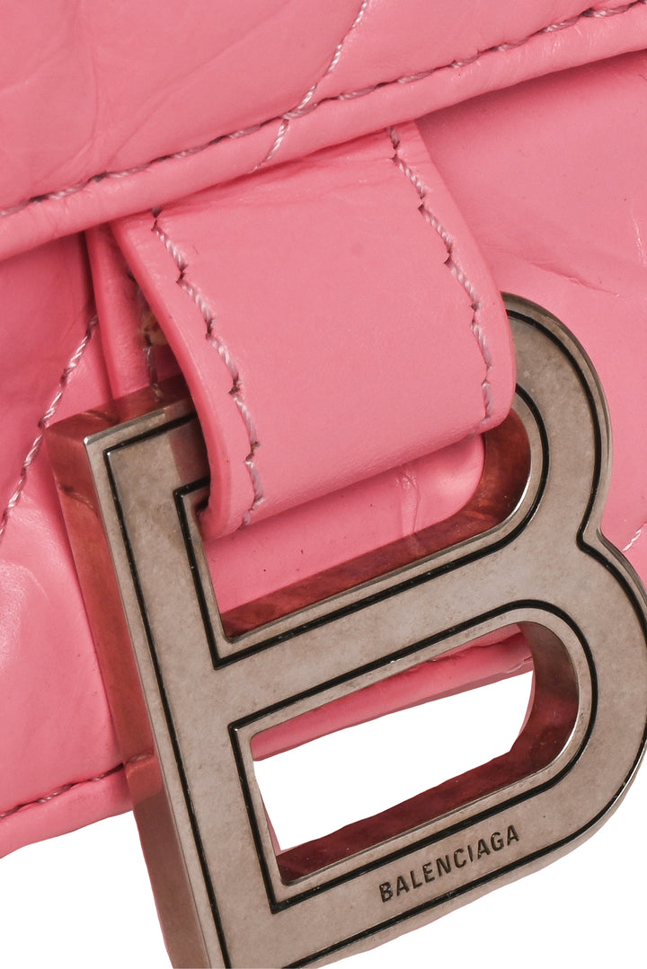 Balenciaga Calfskin Quilted Small Crush Chain Shoulder Bag