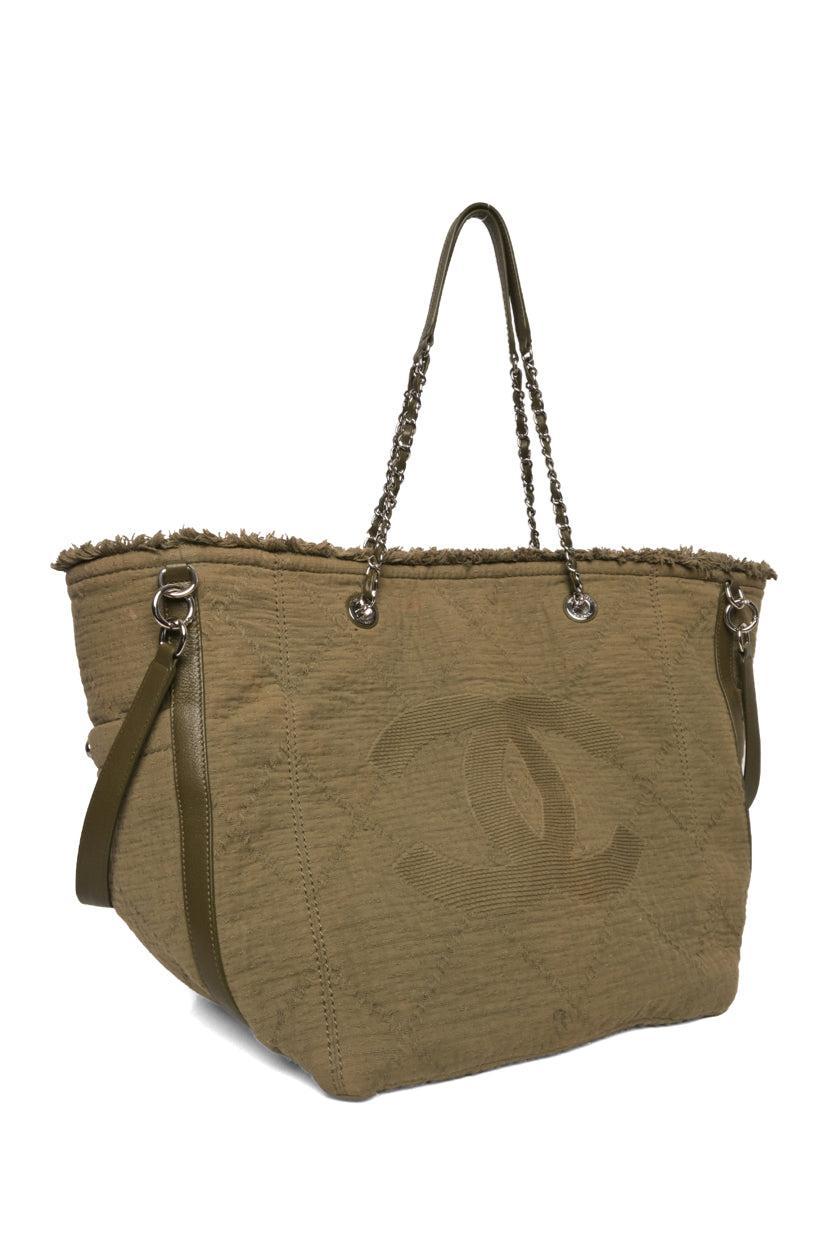 Chanel 2018 Double Face Canvas Deauville Fringe Tote