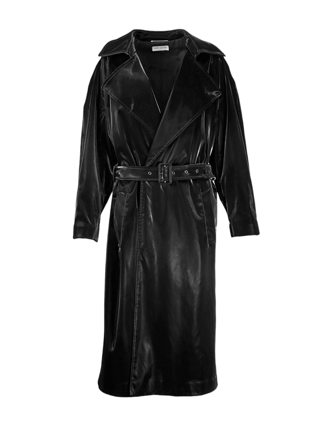 Saint Laurent Size 42 2022 Double Breasted Shiny Trench Coat
