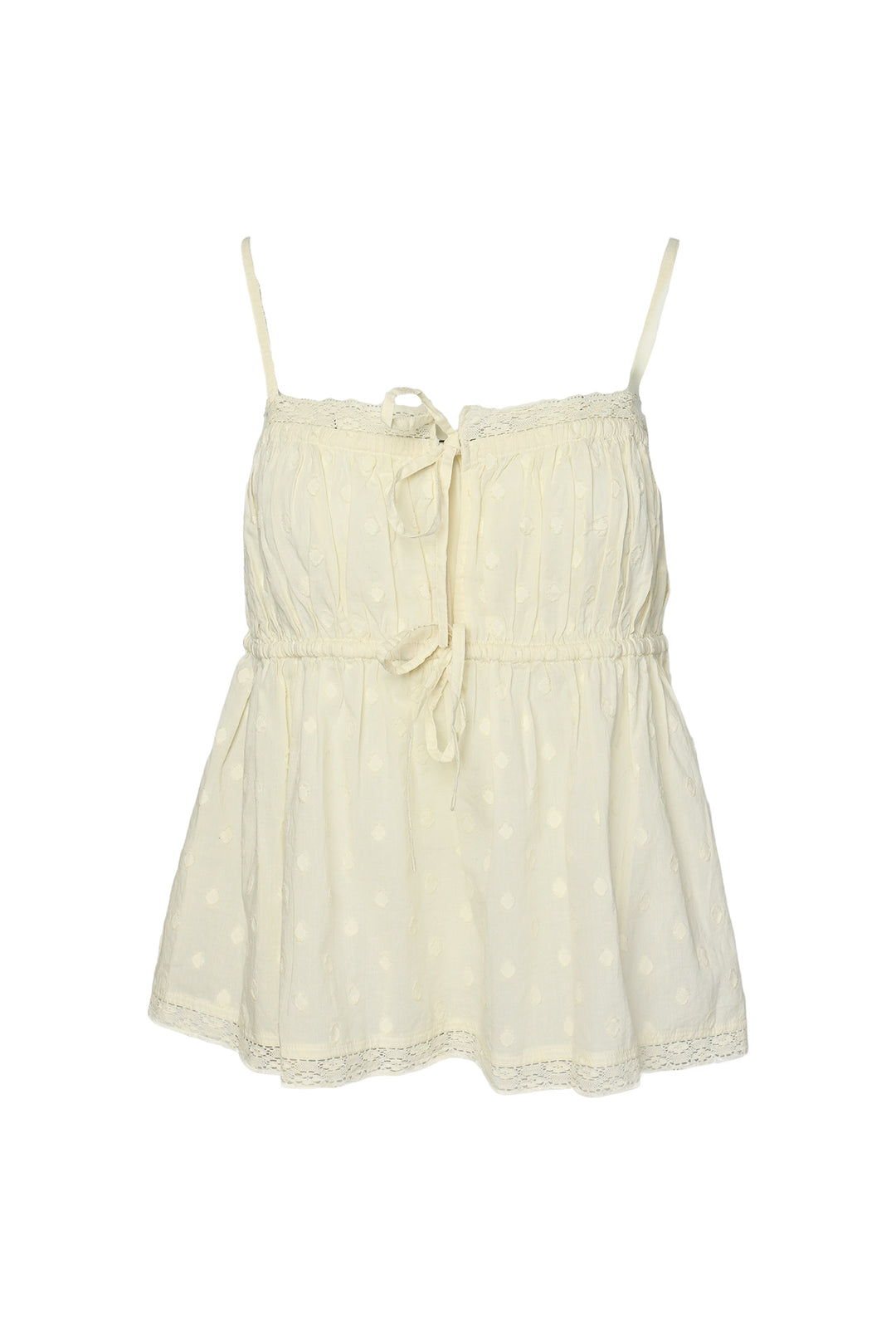 Ulla Johnson Size 6 Quinn Clipped Dot Cotton Tank Top