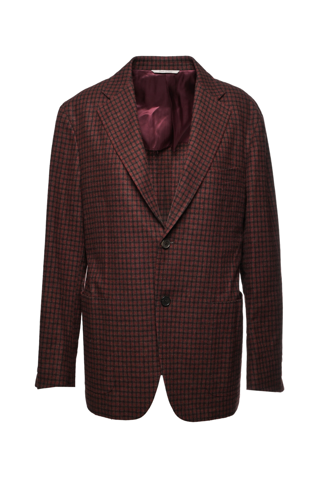Canali Size 42 Men's Kei Check Print Unlined Blazer