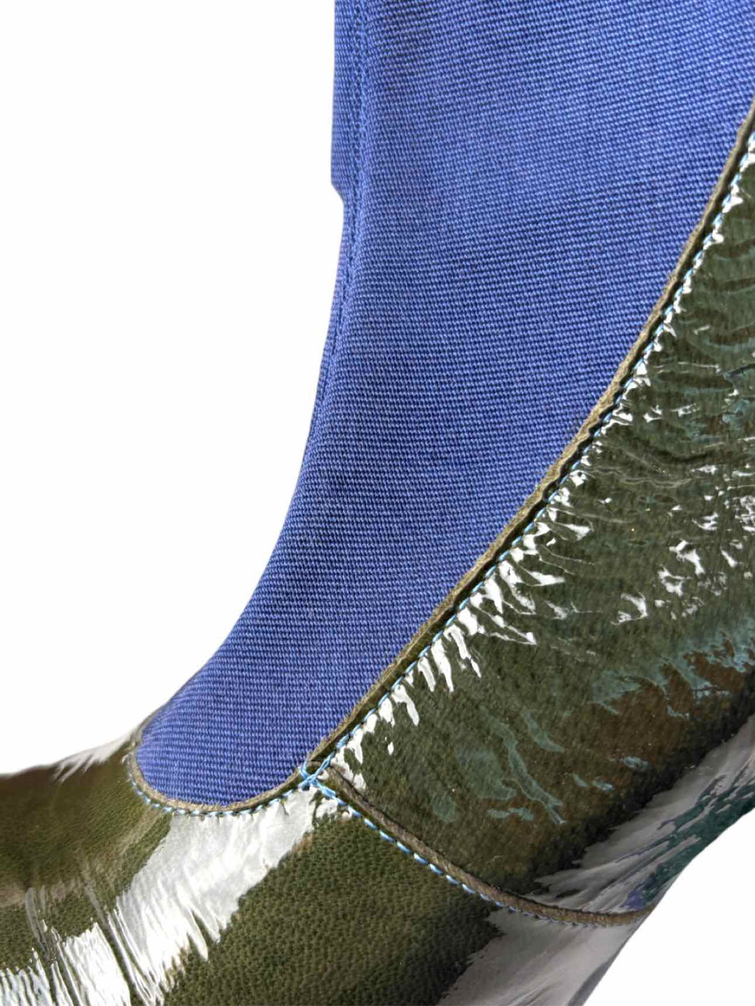 John Fluevog Size 8 Lena Parfait Patent Leather Ankle Boots