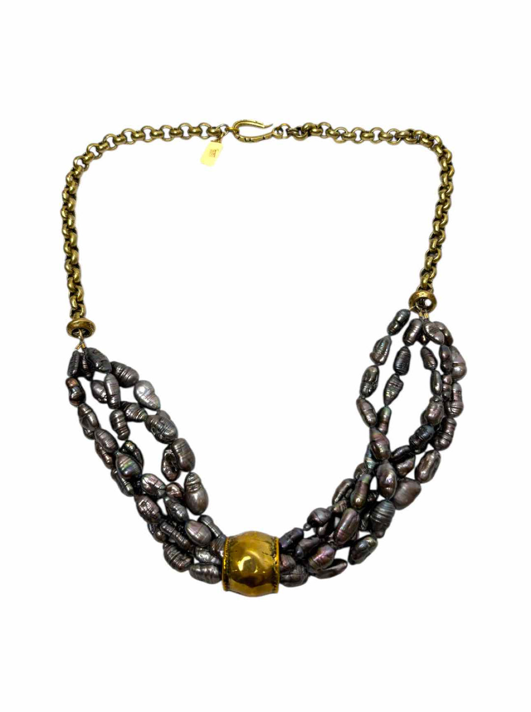 Skanda Multi Strand Grey Freshwater Pearl Necklace