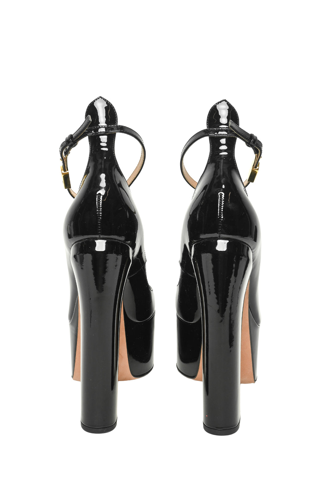 Valentino Size 38 Tan-Go Patent Leather Platform Pumps