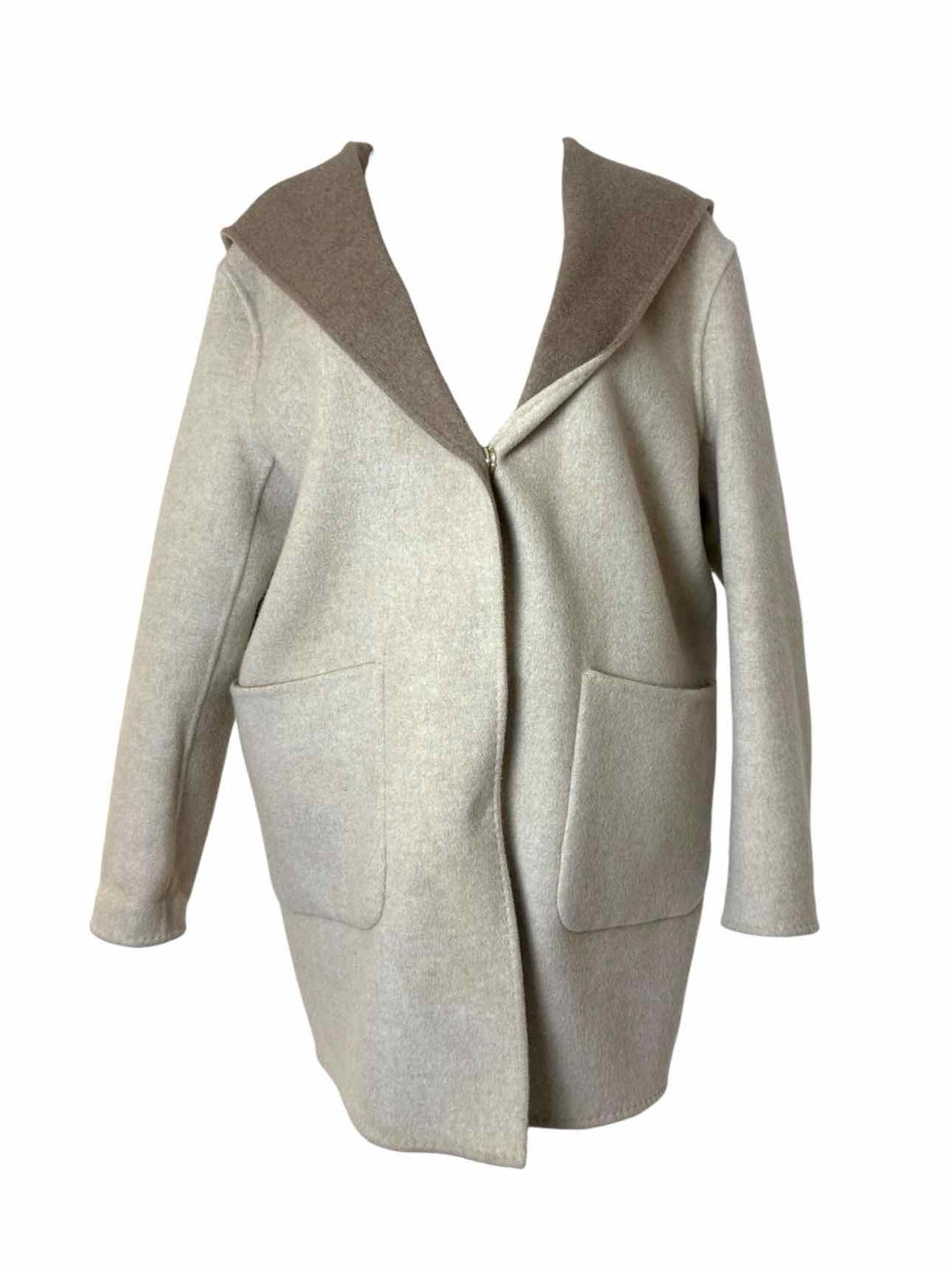 Black Goat Size M Cashmere Reversible Hooded Coat