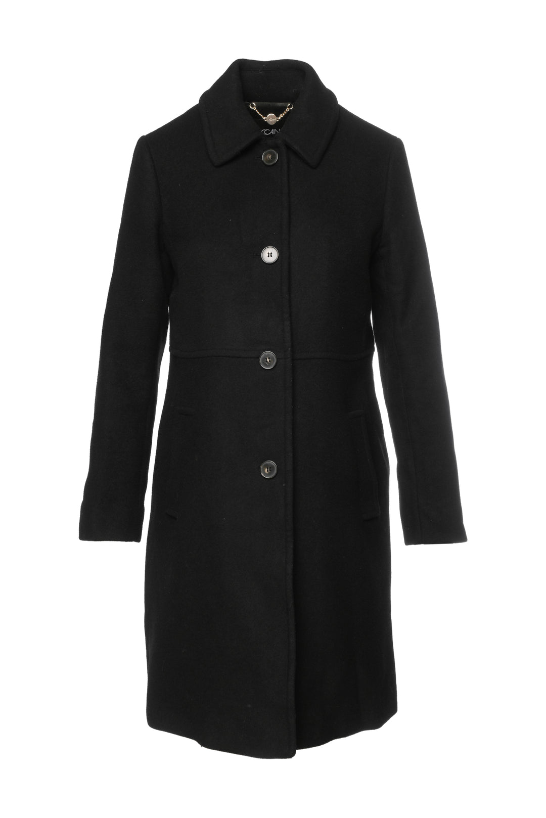 Marccain Size 2 Virgin Wool-Blend Midi Coat