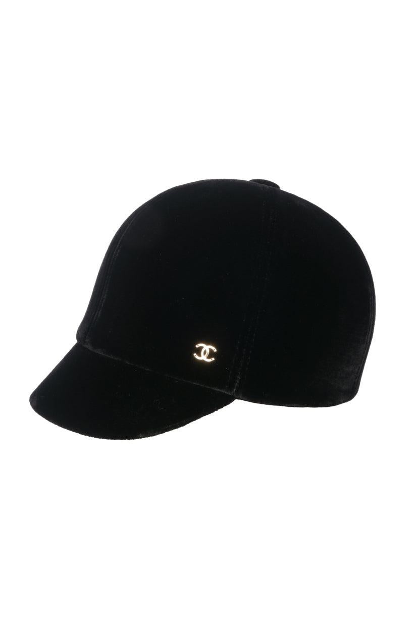 Chanel Size S Velvet CC Riding Cap