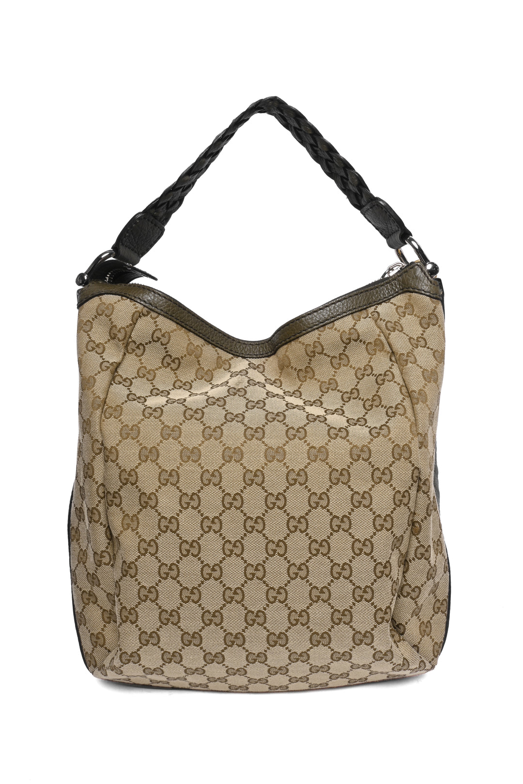 Gucci GG Canvas Bamboo Bar Hobo Bag