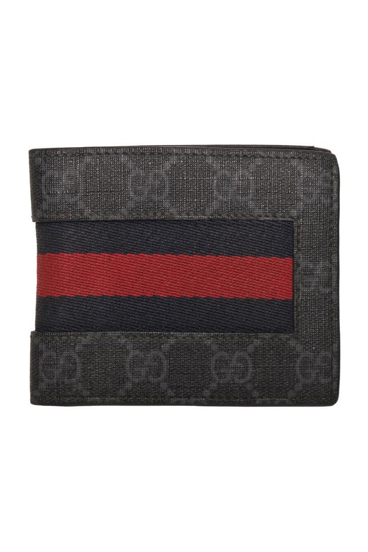 Gucci Men's GG Supreme Web Band Bi-fold Wallet