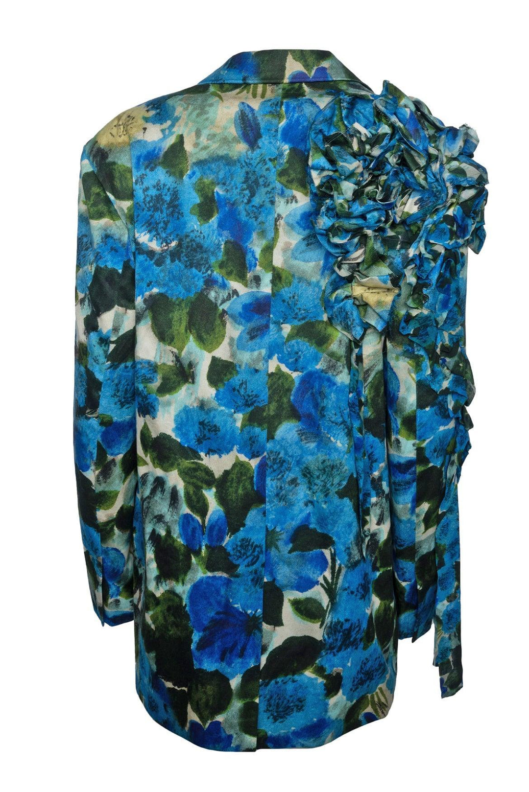 Dries Van Noten Size M Ruffled Sleeve Detail Blazer