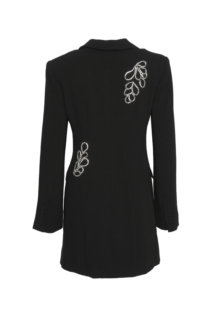 cinq a sept Size 2 Rhinestone Paisley Long Sleeve Blazer Dress