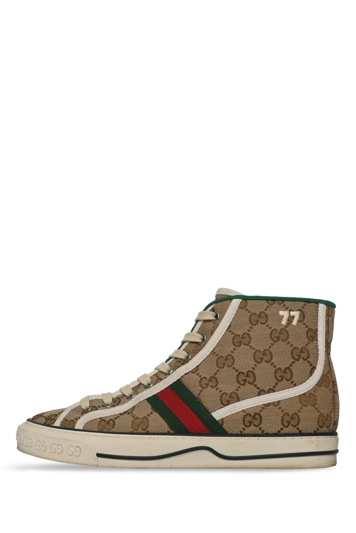 Gucci Size 40 Tennis 1977 High GG Supreme Sneaker