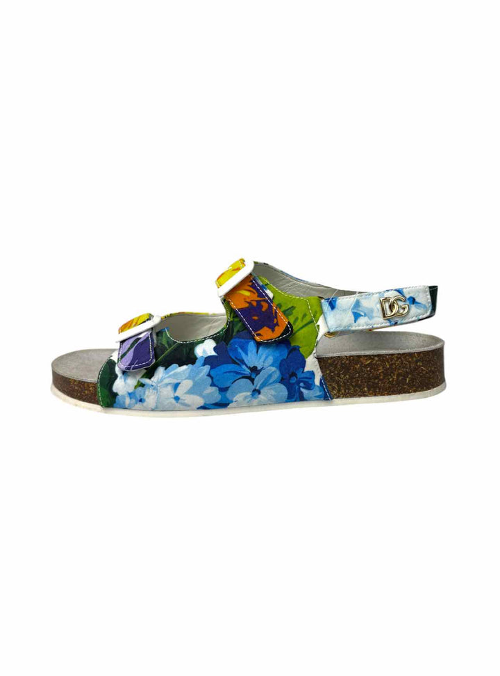 Dolce & Gabbana Size 38 Floral Leather Sandals