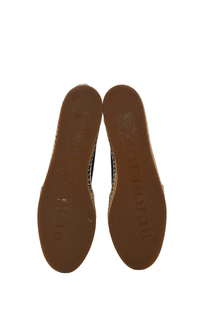 Burberry Size 38.5 Novacheck Canvas Espadrilles
