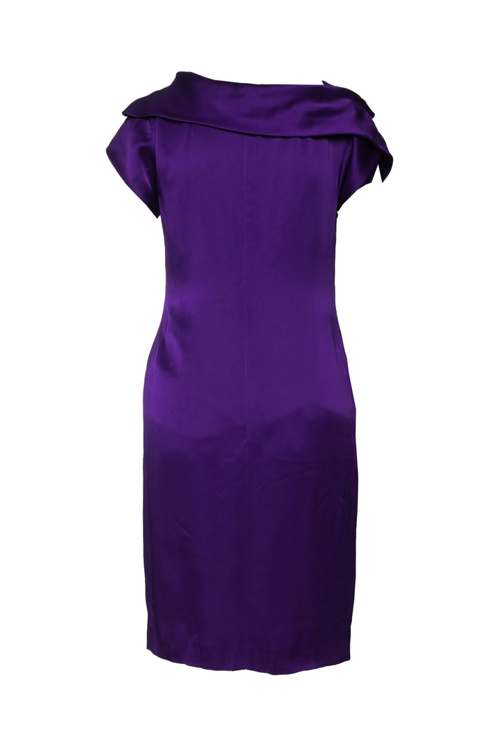 Escada Size 34 Short Sleeve Cowl Neck Dress