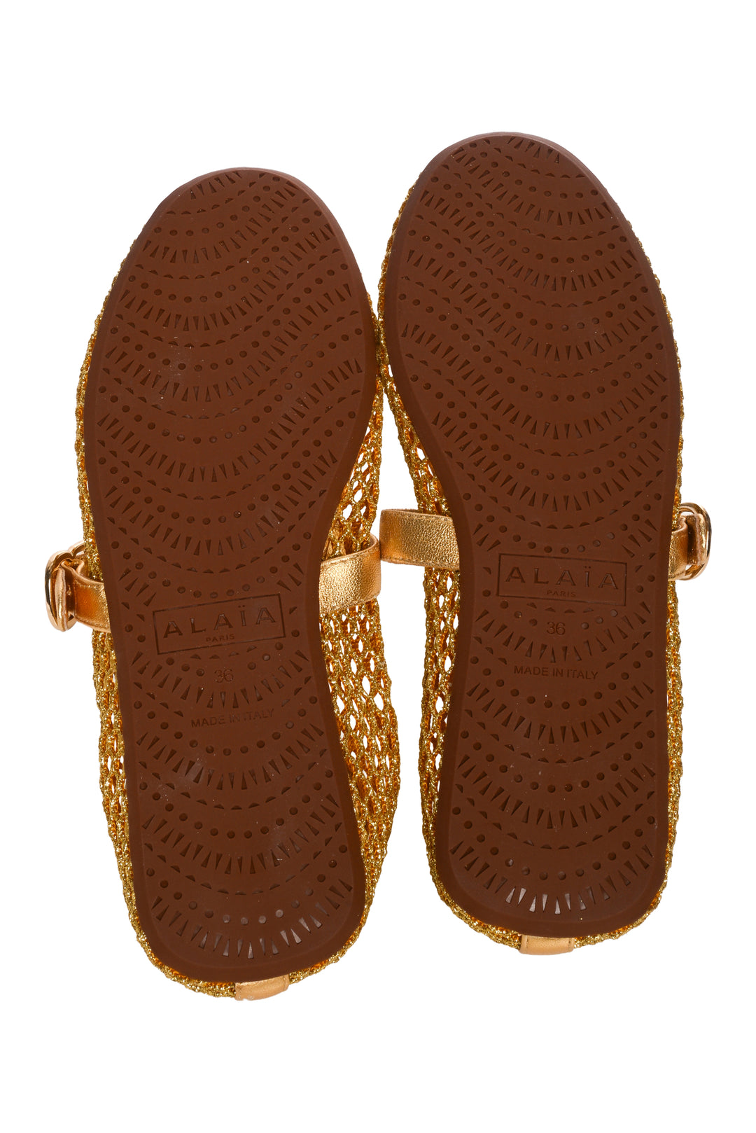 Alaia Size 36 Fishnet Ballet Flats