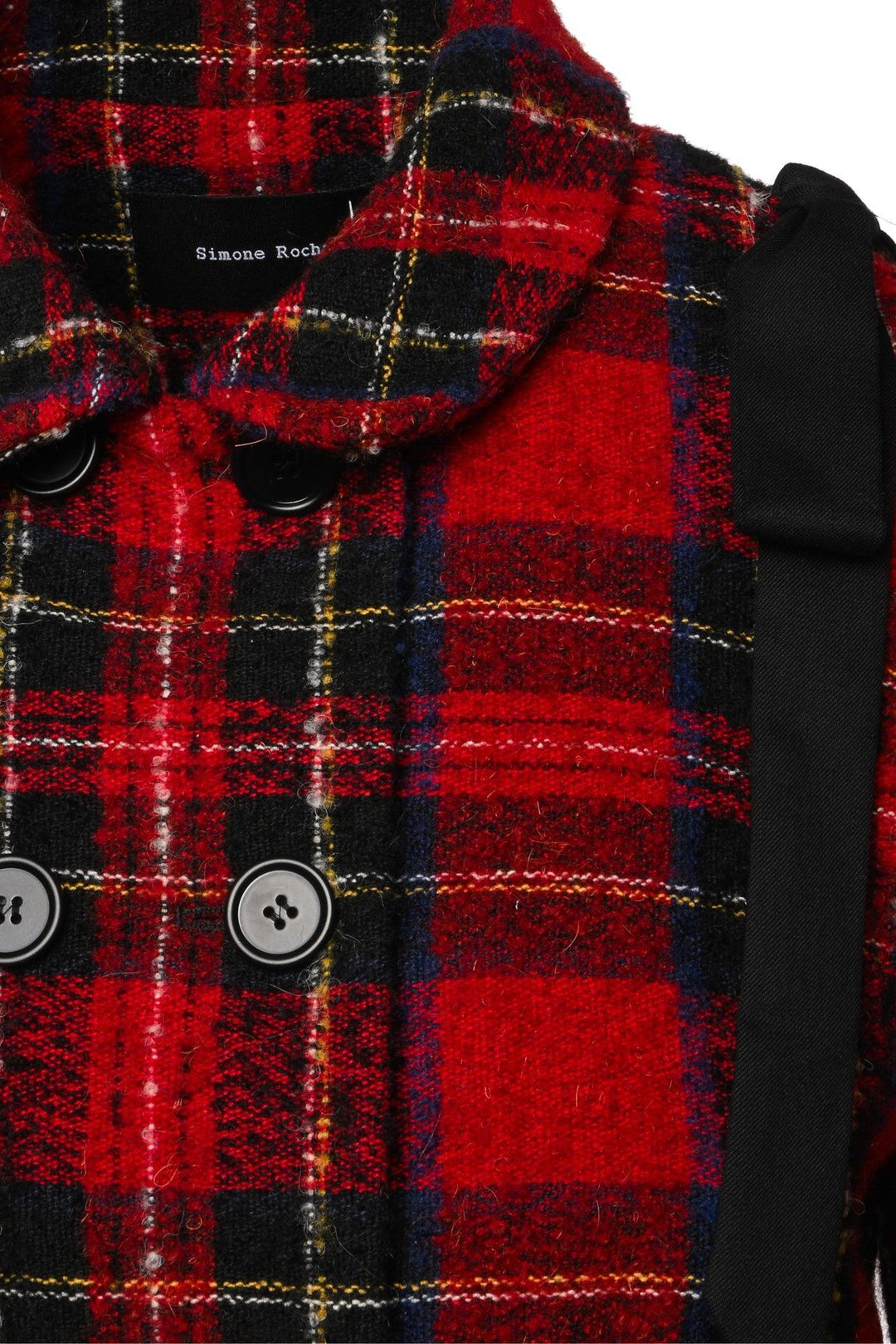 Simone Rocha Size 6 Plaid Bow Double Breasted Jacket