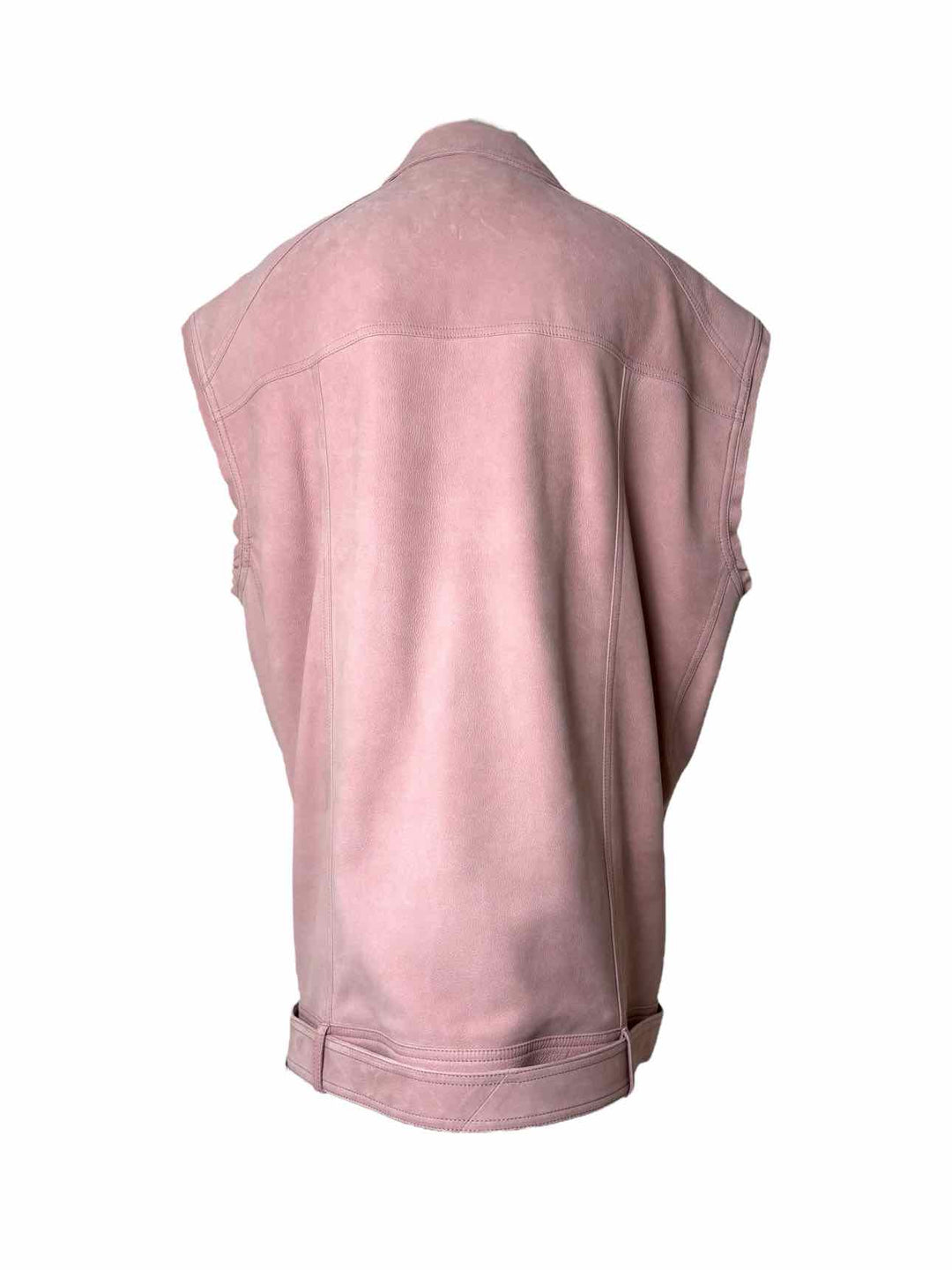 Rick Owens Size OS Lido S/S 24 Dusty Pink Leather Moto Vest