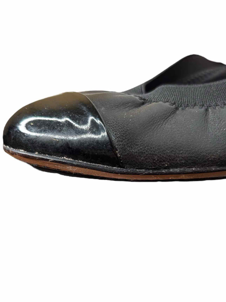 Chanel Elastic Leather Embroidered Size 40.5 Pumps