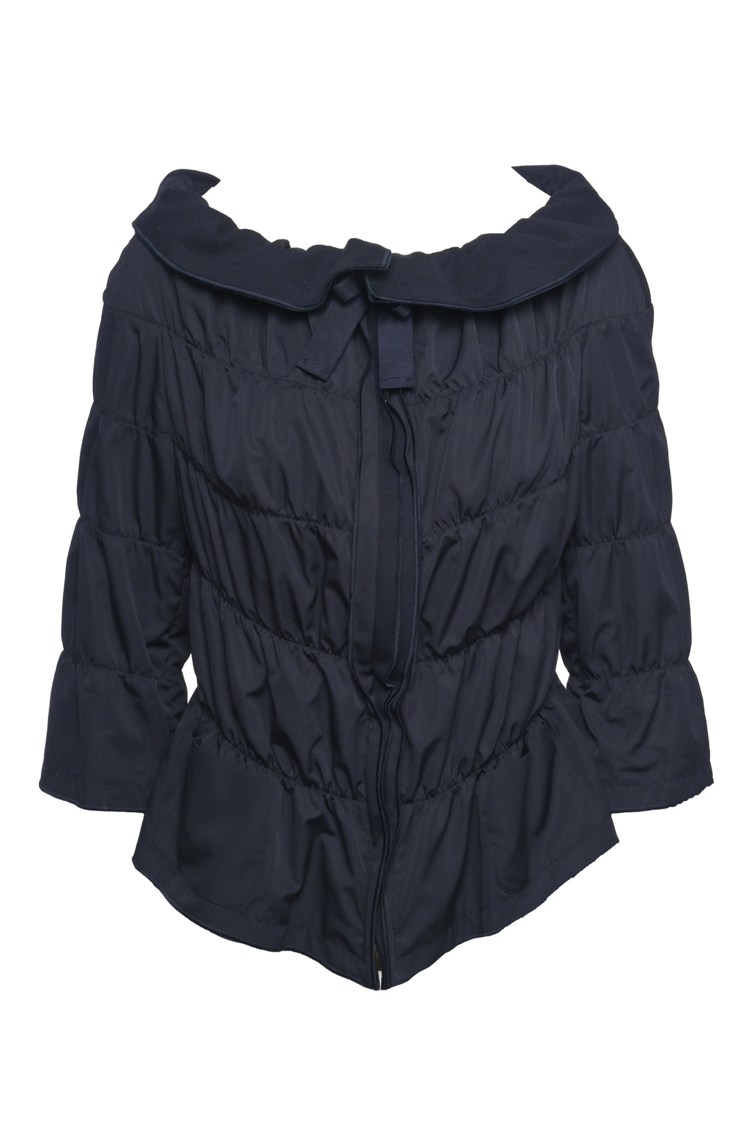 Escada Size 36 Wide Neck Ruched Jacket