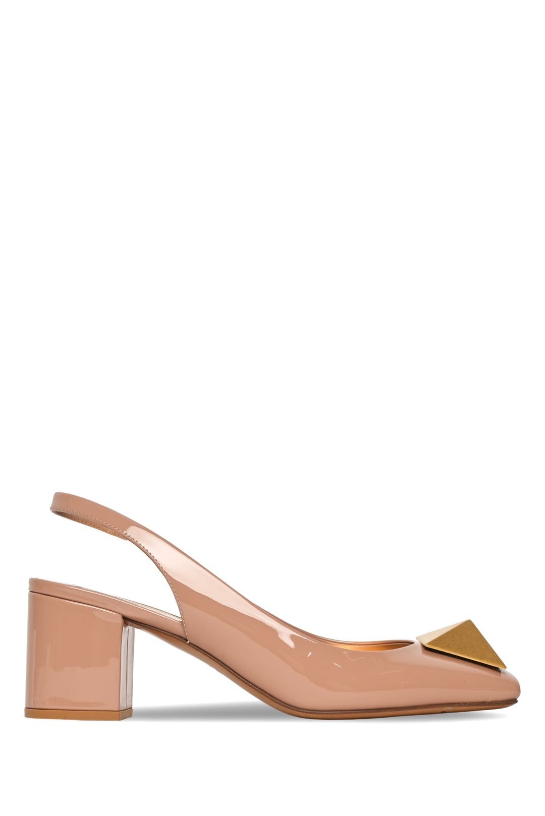 Valentino Size 36 One Stud Patent Leather Slingback Pumps