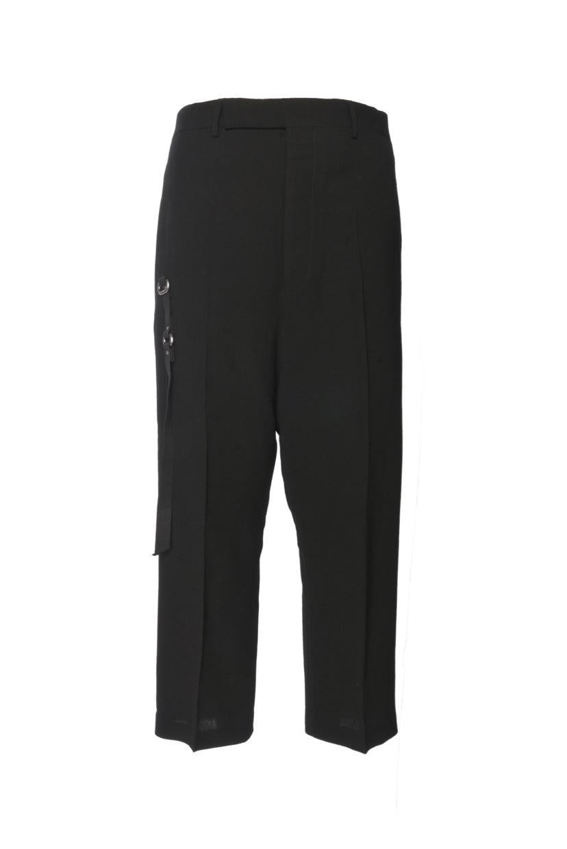 Rick Owens Size 38 Men's Larry F/W 19 Crepe Cropped Trousers