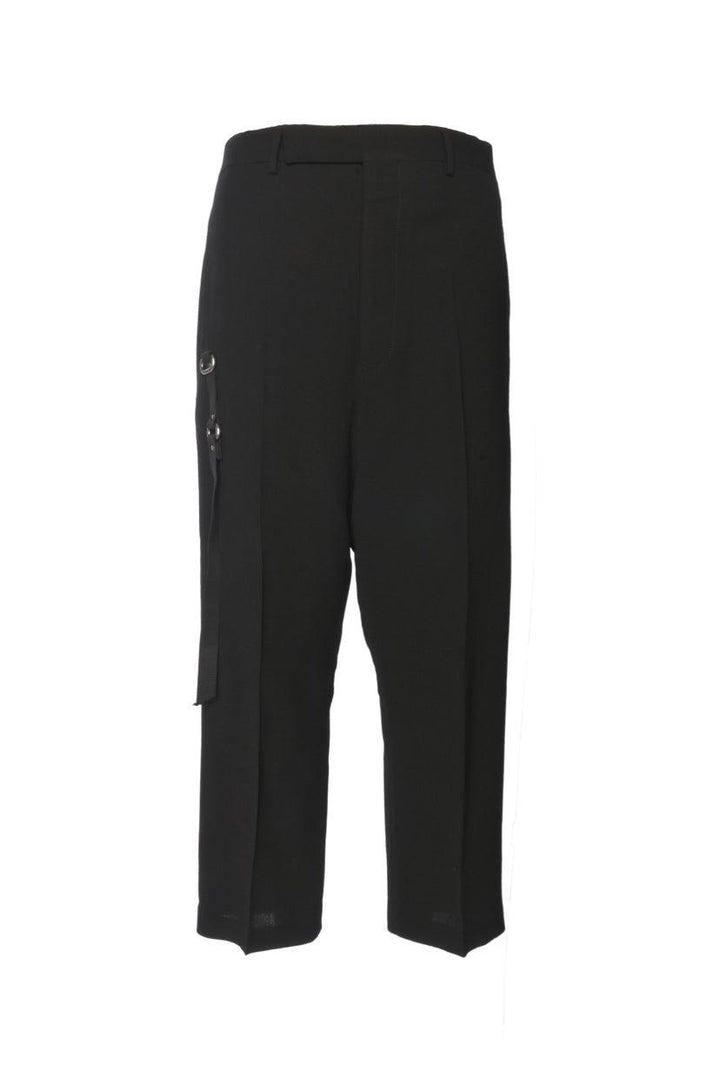 Rick Owens Size 38 Men's Larry F/W 19 Crepe Cropped Trousers