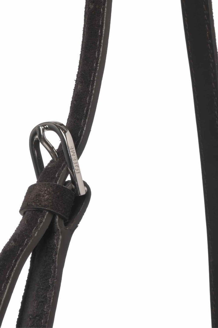 Toteme T-Lock Suede Small Shoulder Bag